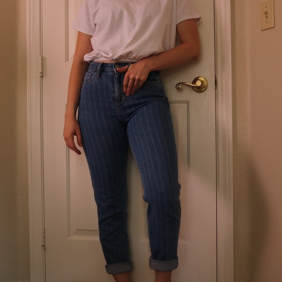 Hollister Jeans | Striped Mom Jeans 